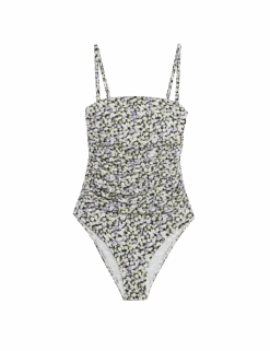 Tummy Control Printed Padded Bandeau Swimsuit 18 Tummy Control Printed Padded Bandeau Swimsuit -M&S tummy control printed padded bandeau swimsuit