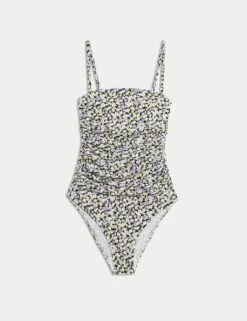Tummy Control Printed Padded Bandeau Swimsuit 22 Tummy Control Printed Padded Bandeau Swimsuit -M&S tummy control printed padded bandeau swimsuit 8