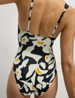 360 Tummy Control Printed Plunge Swimsuit -M&S tummy control printed padded plunge swimsuit 7