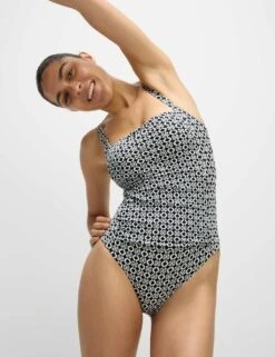 360 Tummy Control Printed Padded Swimsuit -M&S tummy control printed padded swimsuit 12