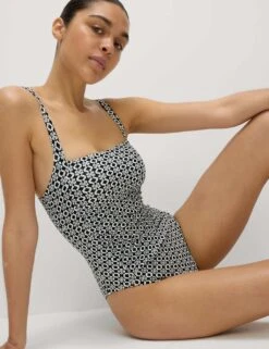 360 Tummy Control Printed Padded Swimsuit -M&S tummy control printed padded swimsuit 15