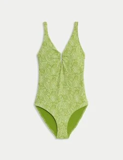 360 Tummy Control Printed Cut Out Neck Swimsuit 28 360 Tummy Control Printed Cut Out Neck Swimsuit -M&S tummy control printed padded swimsuit