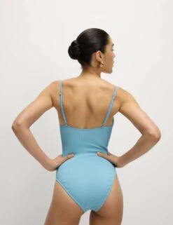 360 Tummy Control Ribbed V-Front Swimsuit 30 360 Tummy Control Ribbed V-Front Swimsuit -M&S tummy control ribbed padded v neck swimsuit 2