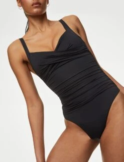 360 Tummy Control Ruched Plunge Swimsuit 21 360 Tummy Control Ruched Plunge Swimsuit -M&S tummy control ruched plunge swimsuit 2