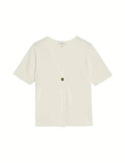 V-Neck Button Front Relaxed Cardigan -M&S v neck button front relaxed cardigan 1