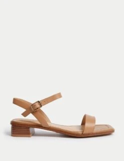 Wide Fit Ankle Strap Block Heel Sandals -M&S wide fit ankle strap block heel sandals 5