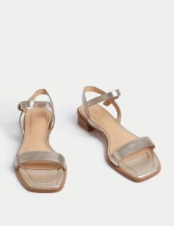 Wide Fit Ankle Strap Block Heel Sandals -M&S wide fit ankle strap block heel sandals 7