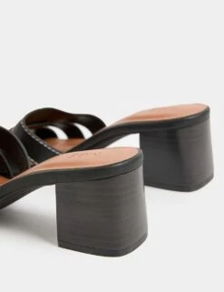 Wide Fit Block Heel Mules -M&S wide fit block heel mules 9