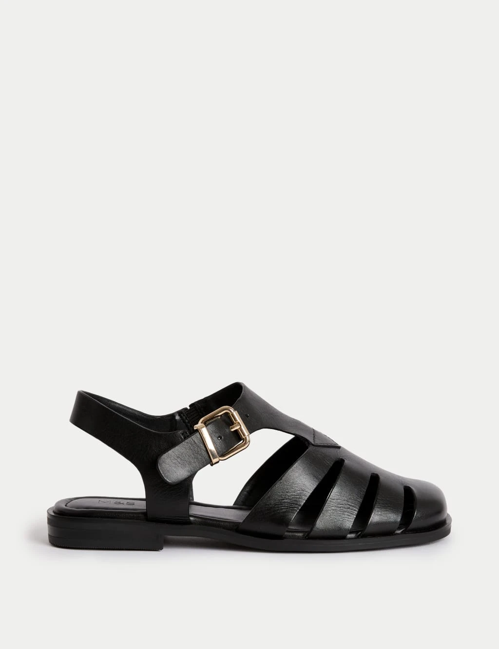 Wide Fit Leather Ankle Strap Flat Sandals 7 Wide Fit Leather Ankle Strap Flat Sandals - Image 5