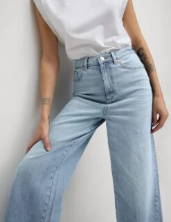 Wide Leg Cropped Jeans -M&S wide leg cropped jeans 10