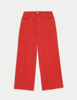 Wide Leg Cropped Jeans -M&S wide leg cropped jeans 12