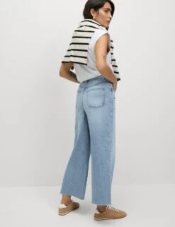 Wide Leg Cropped Jeans -M&S wide leg cropped jeans 9
