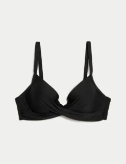 Wired Padded Plunge Bikini Top D-G -M&S wired padded plunge bikini top 3
