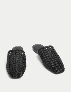 Woven Slip On Flat Mules 16 Woven Slip On Flat Mules -M&S woven slip on flat mules 3