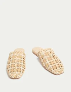 Woven Slip On Flat Mules 20 Woven Slip On Flat Mules -M&S woven slip on flat mules 6